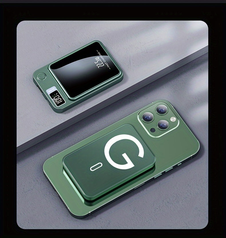 1pc KOILAGER 10000mAh Banque d'alimentation portable avec charge sans fil magnétique ultra-mince, charge super rapide 22,5 W, charge rapide bidirectionnelle PD20W, alimentation sans fil 15W, écran LED, double alimentation USB/Type-C pour iPhone 16/15pro/