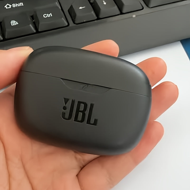 JBL WAVE BEAM 2 : Écouteurs sans fil à annulation active du bruit. 6h d’écoute, 4h de charge. USB-C 2,5-5V, prise jack 3,5 mm. Design compact pour la salle de sport, la course, les appels et la musique.