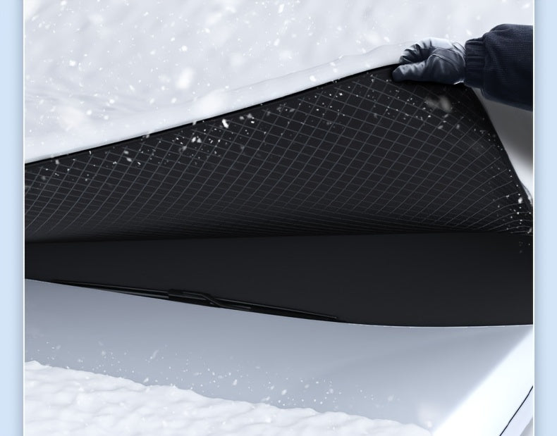 Housse de neige magnétique pour pare-brise de voiture, pare-soleil antigel épaissi en tissu Oxford, protection contre la chaleur et la neige