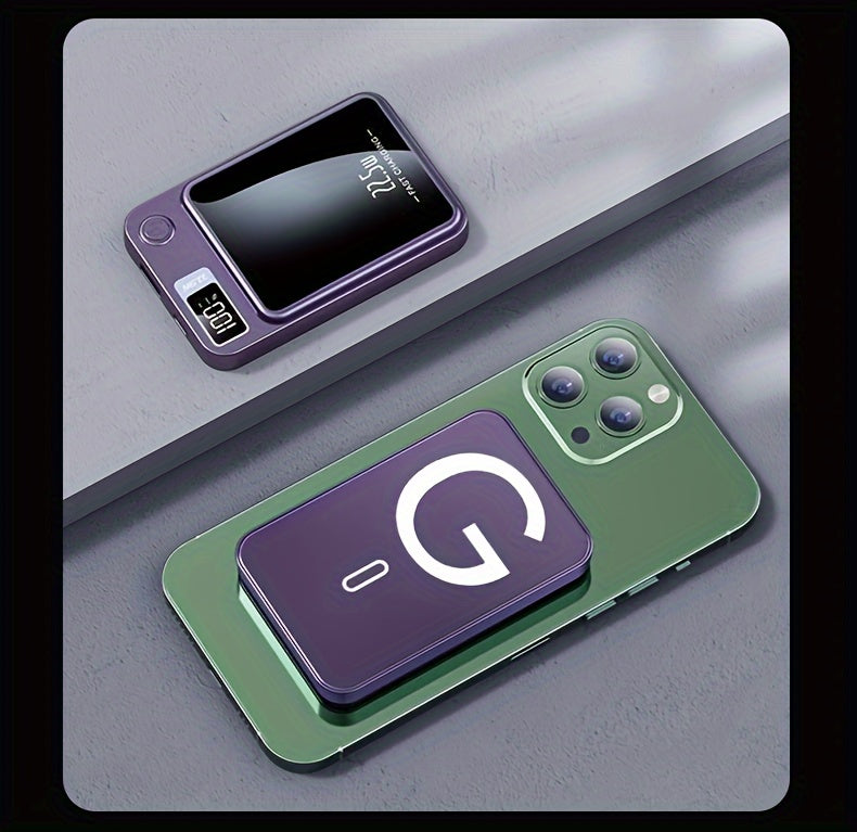 1pc KOILAGER 10000mAh Banque d'alimentation portable avec charge sans fil magnétique ultra-mince, charge super rapide 22,5 W, charge rapide bidirectionnelle PD20W, alimentation sans fil 15W, écran LED, double alimentation USB/Type-C pour iPhone 16/15pro/