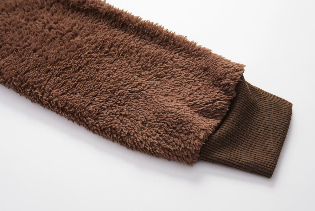 Tendance de la mode à manches longues à capuche couleur unie, manteau pull pour femme