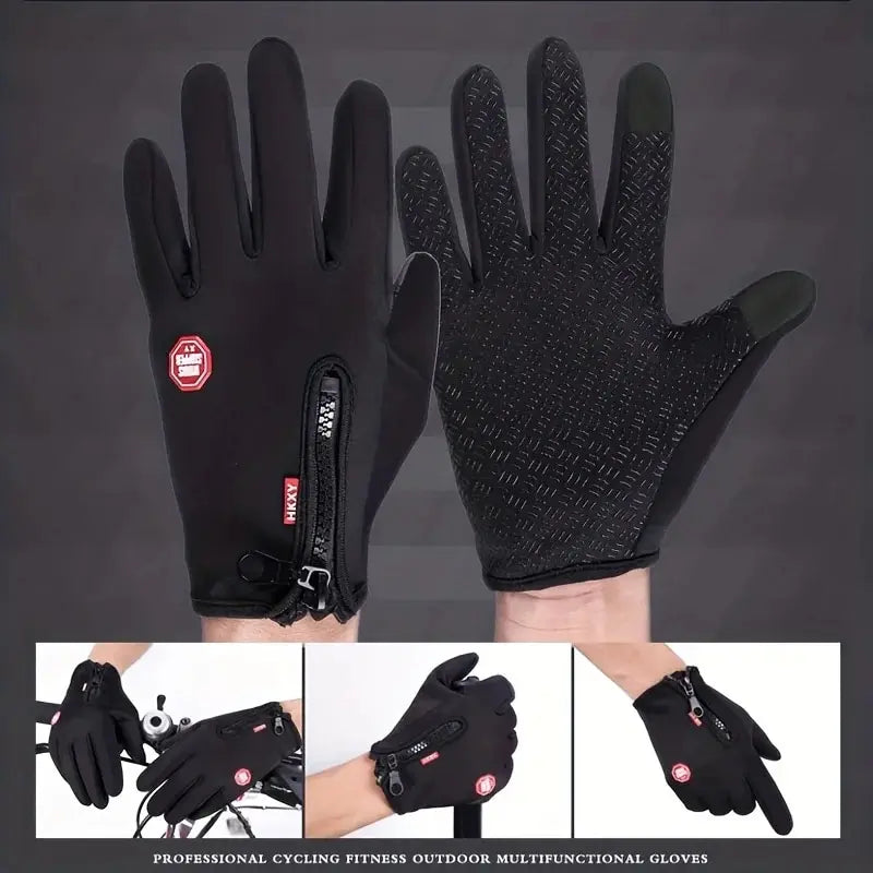 Gants de cyclisme d’extérieur, vélos pour la chaleur et l’antidérapant en automne et en hiver