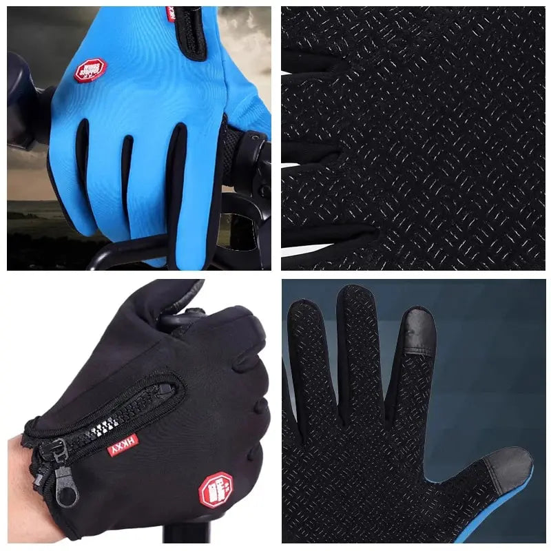 Gants de cyclisme d’extérieur, vélos pour la chaleur et l’antidérapant en automne et en hiver