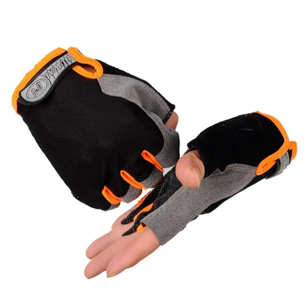 Gants de cyclisme Antidérapant Choc Gants respirants à moitié sans doigts Gants de vélo VTT Mitaines de sport Gants de vélo de cyclisme