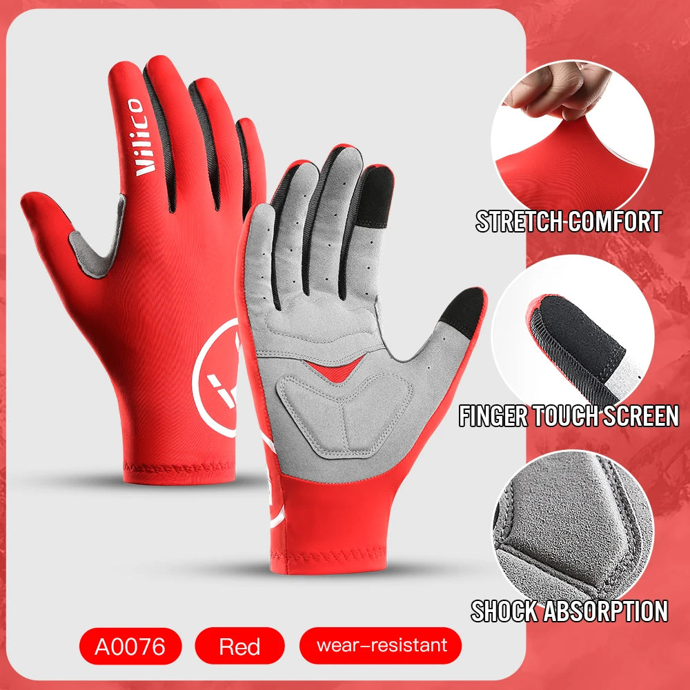 Écran tactile Long Doigts complets Demi-doigts Gel Gants de cyclisme de sport VTT Vélo de route Course de course Femmes Hommes Gants de vélo