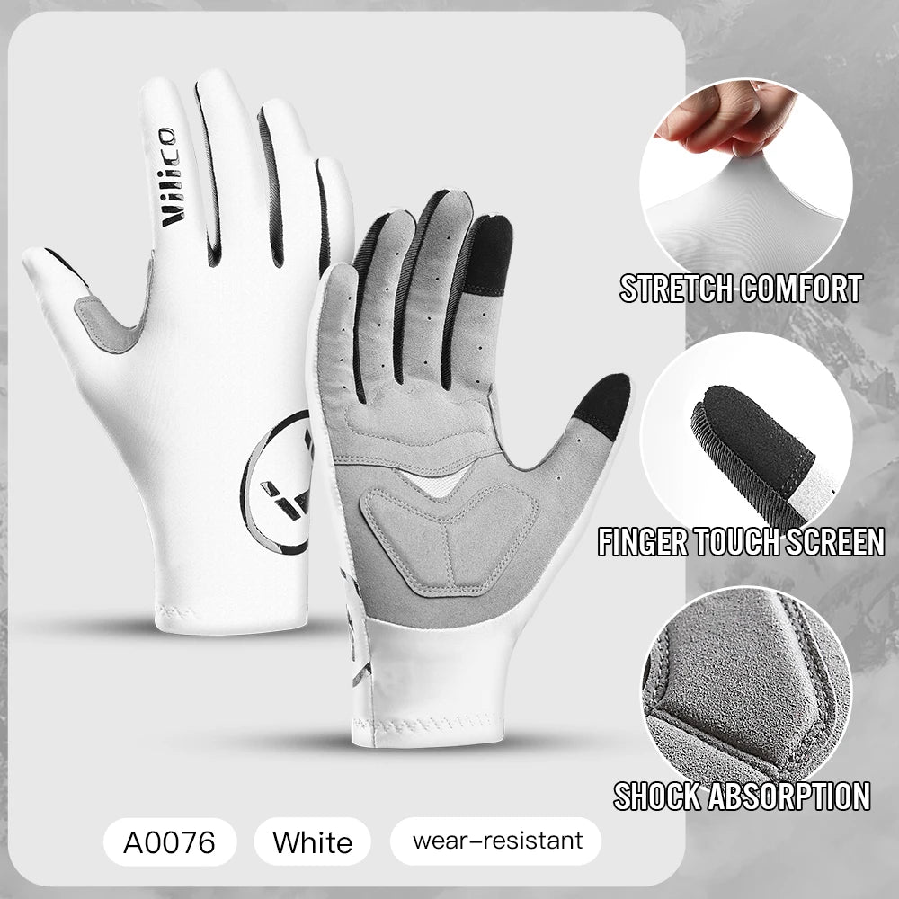 Écran tactile Long Doigts complets Demi-doigts Gel Gants de cyclisme de sport VTT Vélo de route Course de course Femmes Hommes Gants de vélo