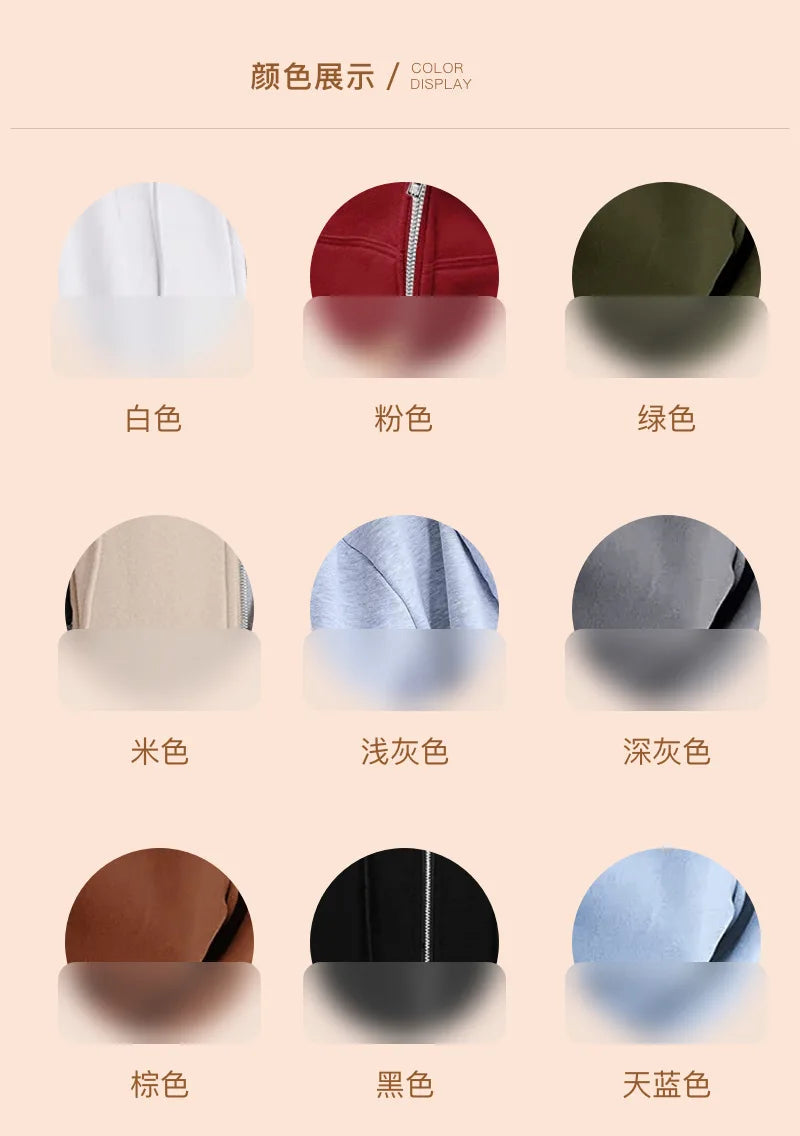 Sweat-shirt zippé gris à la mode pour femmes, automne, hiver, vêtements, sweats à capuche, poches quotidiennes, manches longues, solide, polyvalent, sweats à capuche pour femme