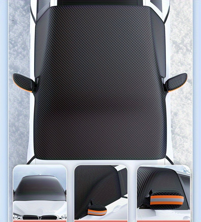 Housse de neige magnétique pour pare-brise de voiture, pare-soleil antigel épaissi en tissu Oxford, protection contre la chaleur et la neige