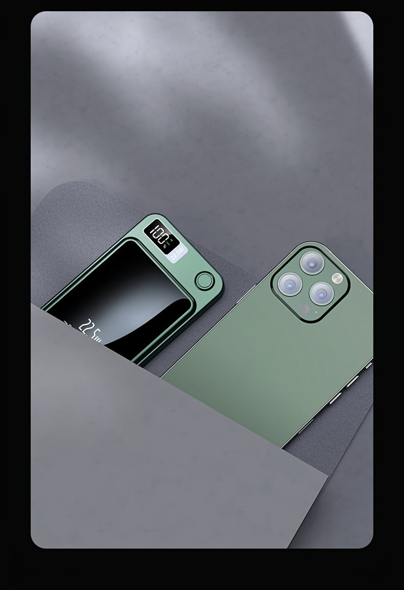 1pc KOILAGER 10000mAh Banque d'alimentation portable avec charge sans fil magnétique ultra-mince, charge super rapide 22,5 W, charge rapide bidirectionnelle PD20W, alimentation sans fil 15W, écran LED, double alimentation USB/Type-C pour iPhone 16/15pro/