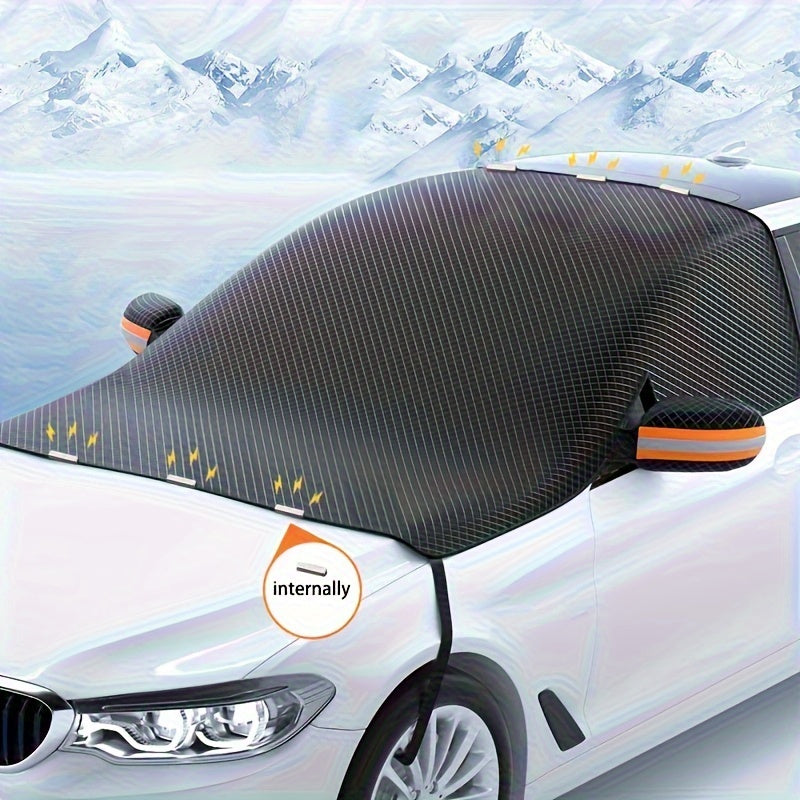 Housse de neige magnétique pour pare-brise de voiture, pare-soleil antigel épaissi en tissu Oxford, protection contre la chaleur et la neige