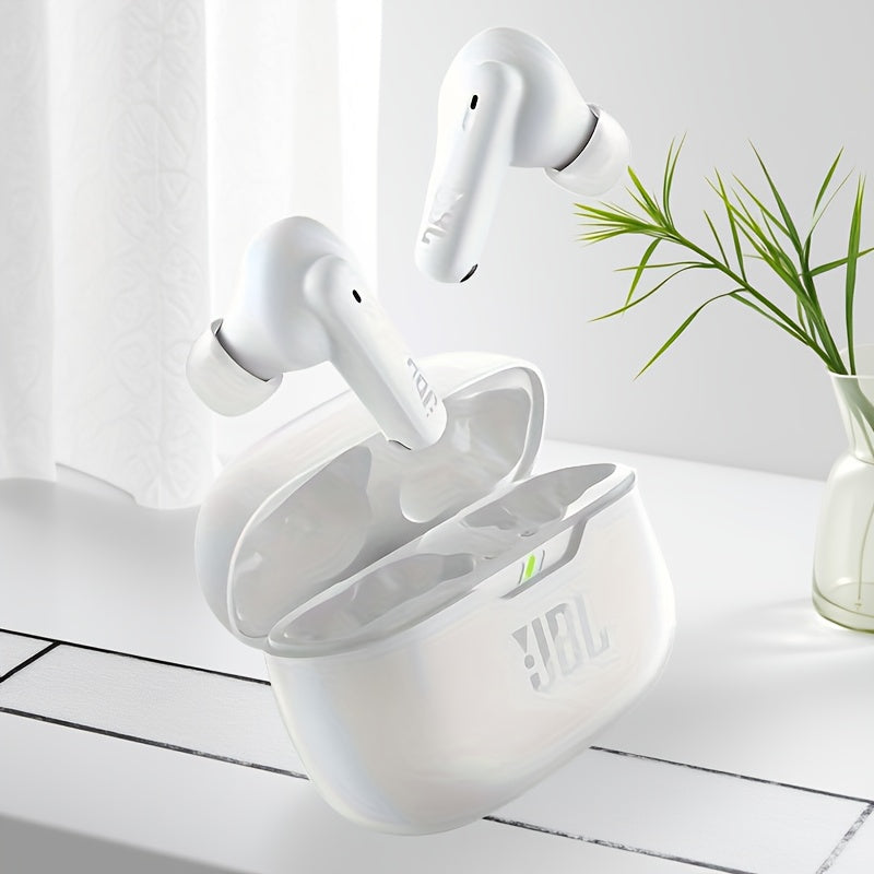 JBL WAVE BEAM 2 : Écouteurs sans fil à annulation active du bruit. 6h d’écoute, 4h de charge. USB-C 2,5-5V, prise jack 3,5 mm. Design compact pour la salle de sport, la course, les appels et la musique.